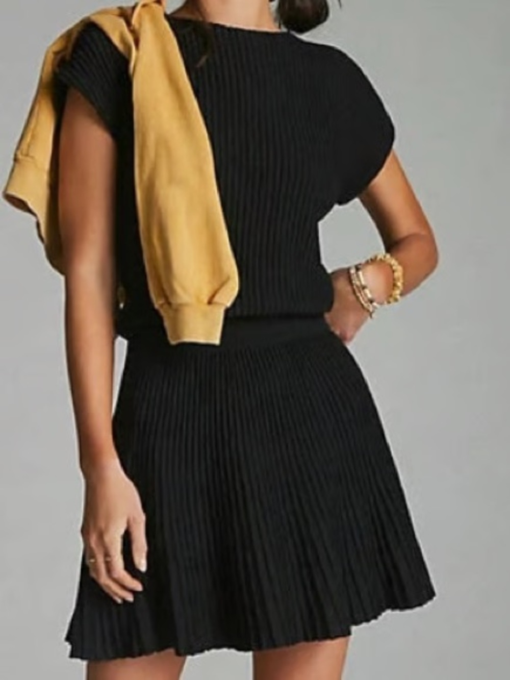 Maeve by Anthropologie Ruth Ribbed Mini Sweater Dress Size XS